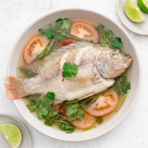 boiled tilapia
